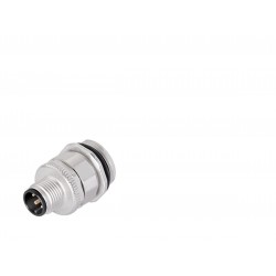 86 0431 0003 00004 M12-A male panel mount connector